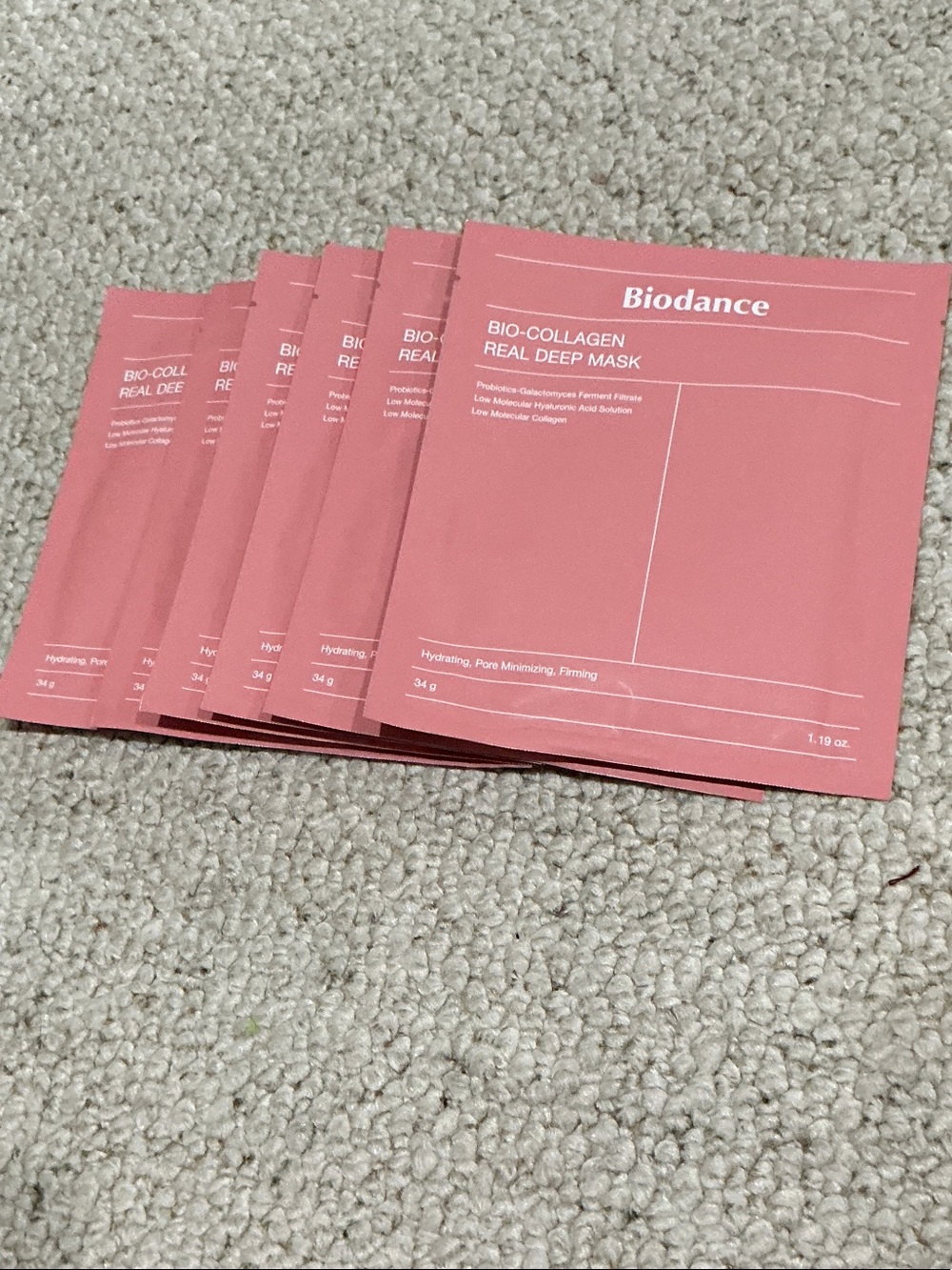 Biodance Bio-Collagen Real Deep Mask — Pink Hydrating Sheet Mask 6 pack